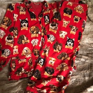 NICK&NORA MILK BONE/DOG BREEDS PJS,* RARE COTTON* SZM,GUC,VIBRANT,FOR DOG LOVERS